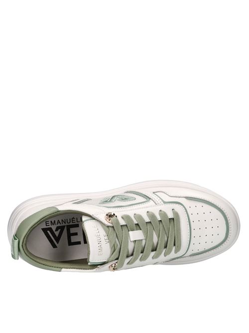 Sneakers in pelle e tessuto EMANUELLE VEE | 451P-302-17-P003CBBIANCO-OLIVA